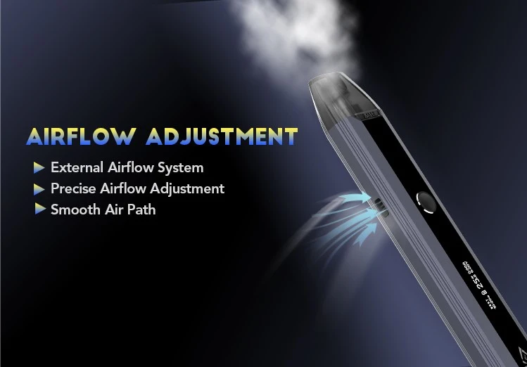 Ovns Newest E Cigarette 25W Vape Mod with Wattage Airflow Adjustable 2.5ml 700mAh Pod Mod