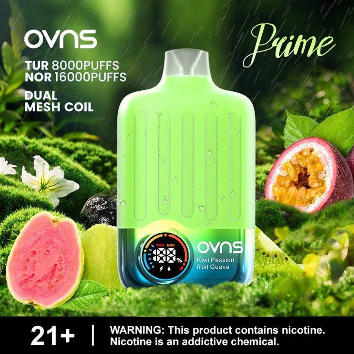 OVNS Prime 16K Puffs 20ml 700mAh Prefilled Nicotine Salt Rechargeable Disposable
